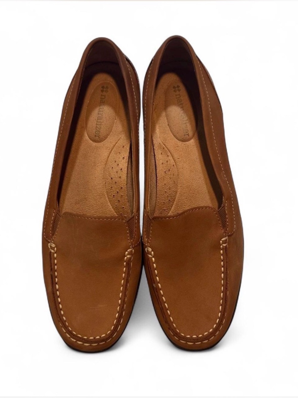Naturalizer Shoes Jonella Slip-On
Loafers Brown Leather Moc Toe Low
Heel Sz 8